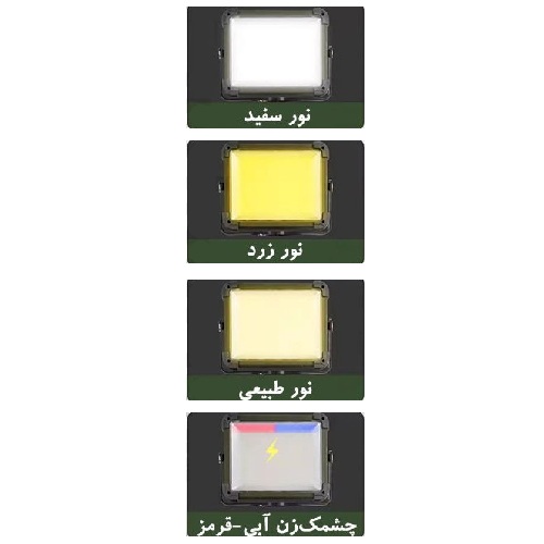 تنظیمات نوری چراغ کمپینگ خورشیدی 7200 میلیآمپر ساعت گرین لاین