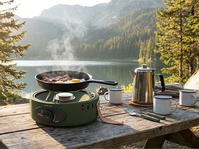 کاربرد اجاق گاز مسافرتی گرین لاین مدل Solo Flame Camping Stove