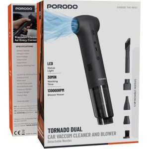 پکیج جارو شارژی و جت فن پرودو Porodo Tornado Dual PDQ26BK