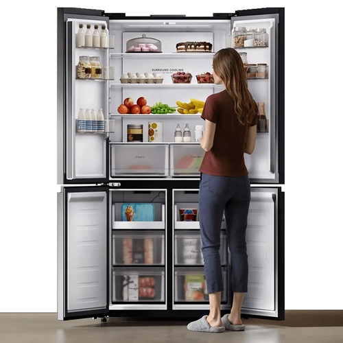 طراحی یخچال هوشمند چهار در شیائومی مدل Mijia Refrigerator Cross Door 502L MRC50ESSMPAEU